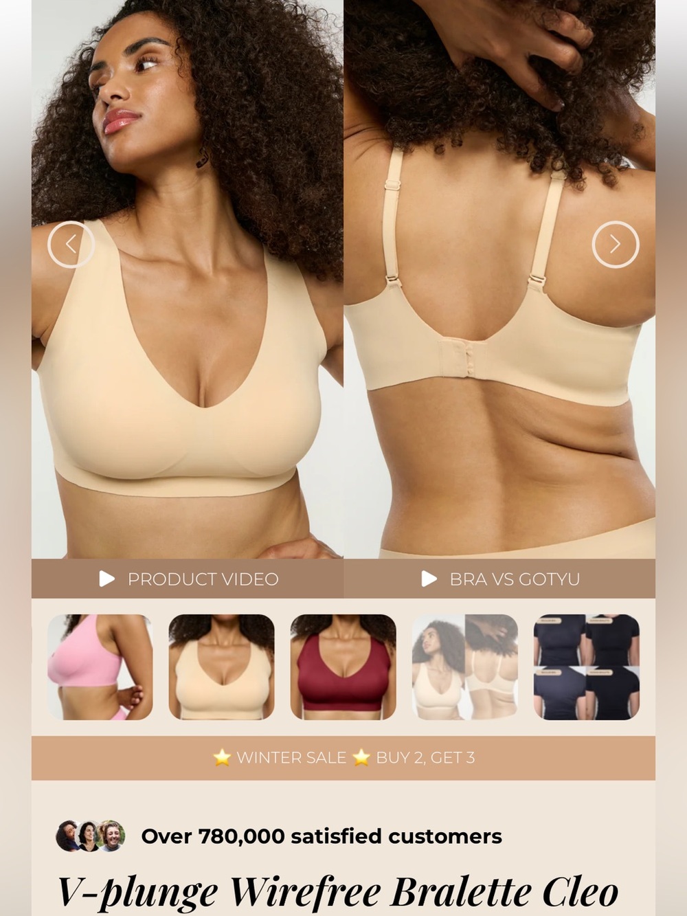 Gotyu V-plunge Wirefree Bralette Cleo